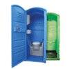 CASA DE BANHO PORTÁTIL MINICABINE BÁSICO S/LAVATÓRIO – VERDE/AZUL